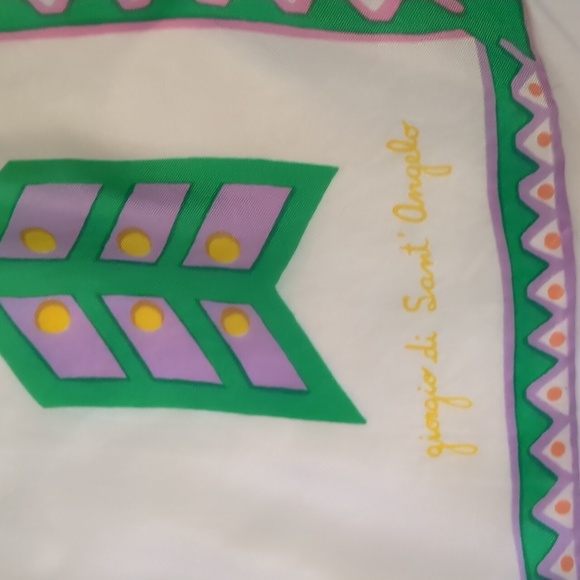 Giorgio di Sant Angelo 80's vintage silk scarf - Picture 2 of 3